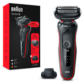 Braun Series 5 51-R1200s Wet & Dry, juoda/raudona – Barzdaskutė