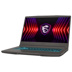 MSI Thin 15, 15,6'', FHD, 144 Hz, i5, 16 GB, 512 GB, RTX 4050, tamsiai pilkas – Nešiojamas kompiuteris