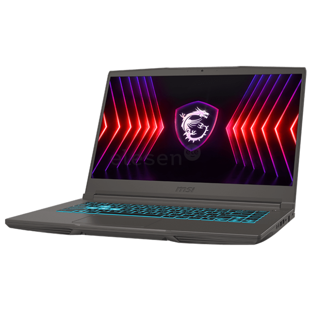 MSI Thin 15, 15,6'', FHD, 144 Hz, i5, 16 GB, 512 GB, RTX 4050, tamsiai pilkas – Nešiojamas kompiuteris