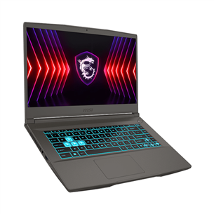 MSI Thin 15, 15,6'', FHD, 144 Hz, i5, 16 GB, 512 GB, RTX 4050, tamsiai pilkas – Nešiojamas kompiuteris