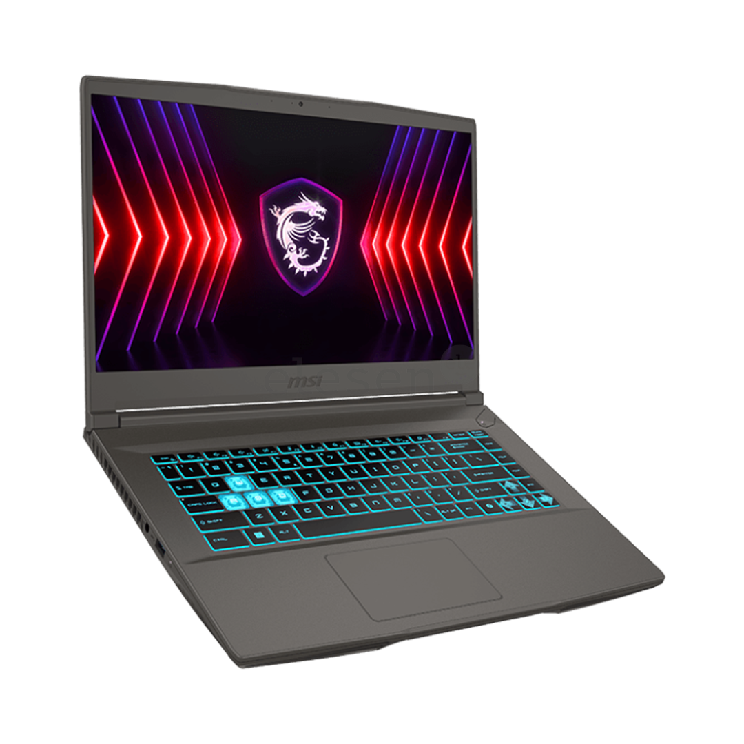 MSI Thin 15, 15,6'', FHD, 144 Hz, i5, 16 GB, 512 GB, RTX 4050, tamsiai pilkas – Nešiojamas kompiuteris
