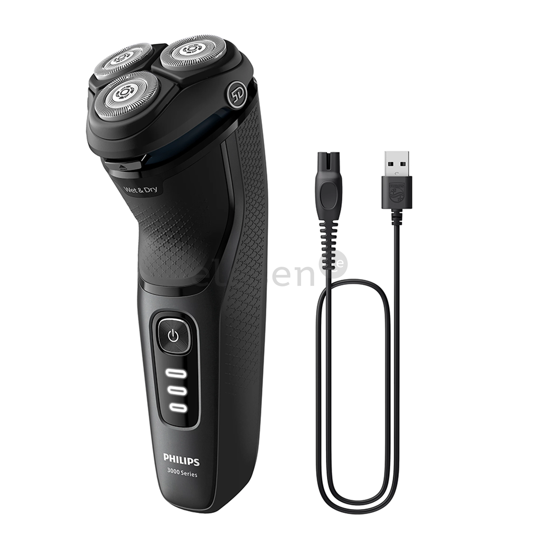 Philips 3000 Series, Wet & Dry, pilka - Barzdaskutė