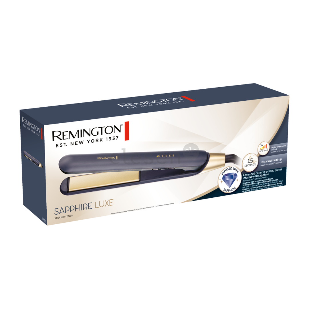 Remington Sapphire Luxe, 150-230°C, tamsiai mėlynos - Plaukų tiesinimo žnyplės