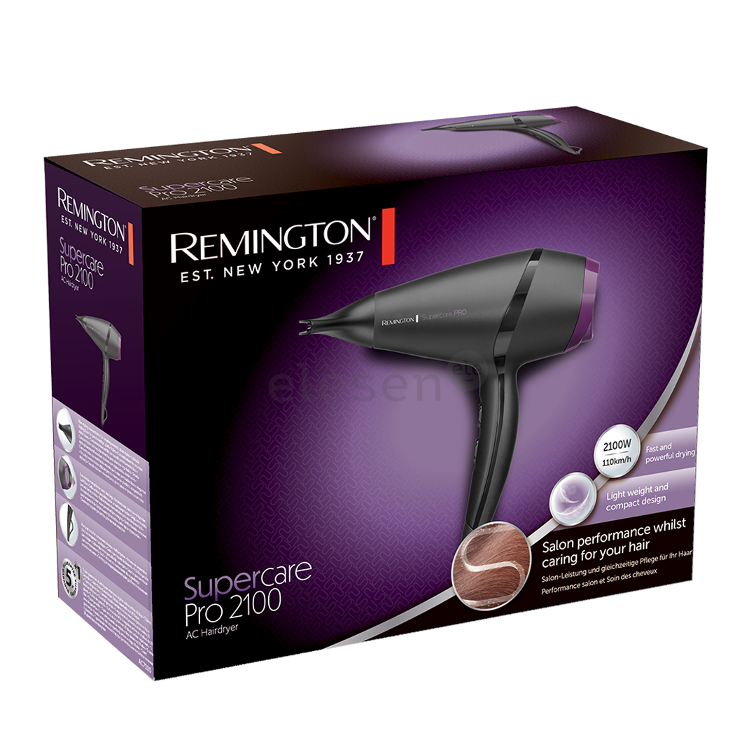 Remington Supercare Pro 2100 AC, 2100W, juodas - Plaukų džiovintuvas