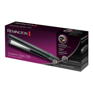 Remington Ceramic Glide, 150-230ºC, juodos - Plaukų tiesinimo žnyplės
