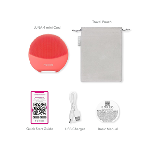 Foreo Luna 4 mini, raudonas - Veido valymo prietaisas