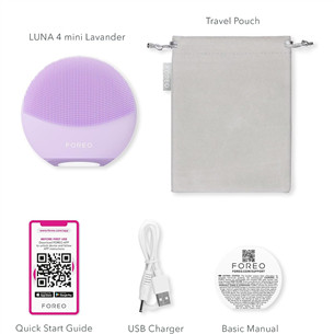 Foreo Luna 4 mini, violetinis - Veido valymo prietaisas