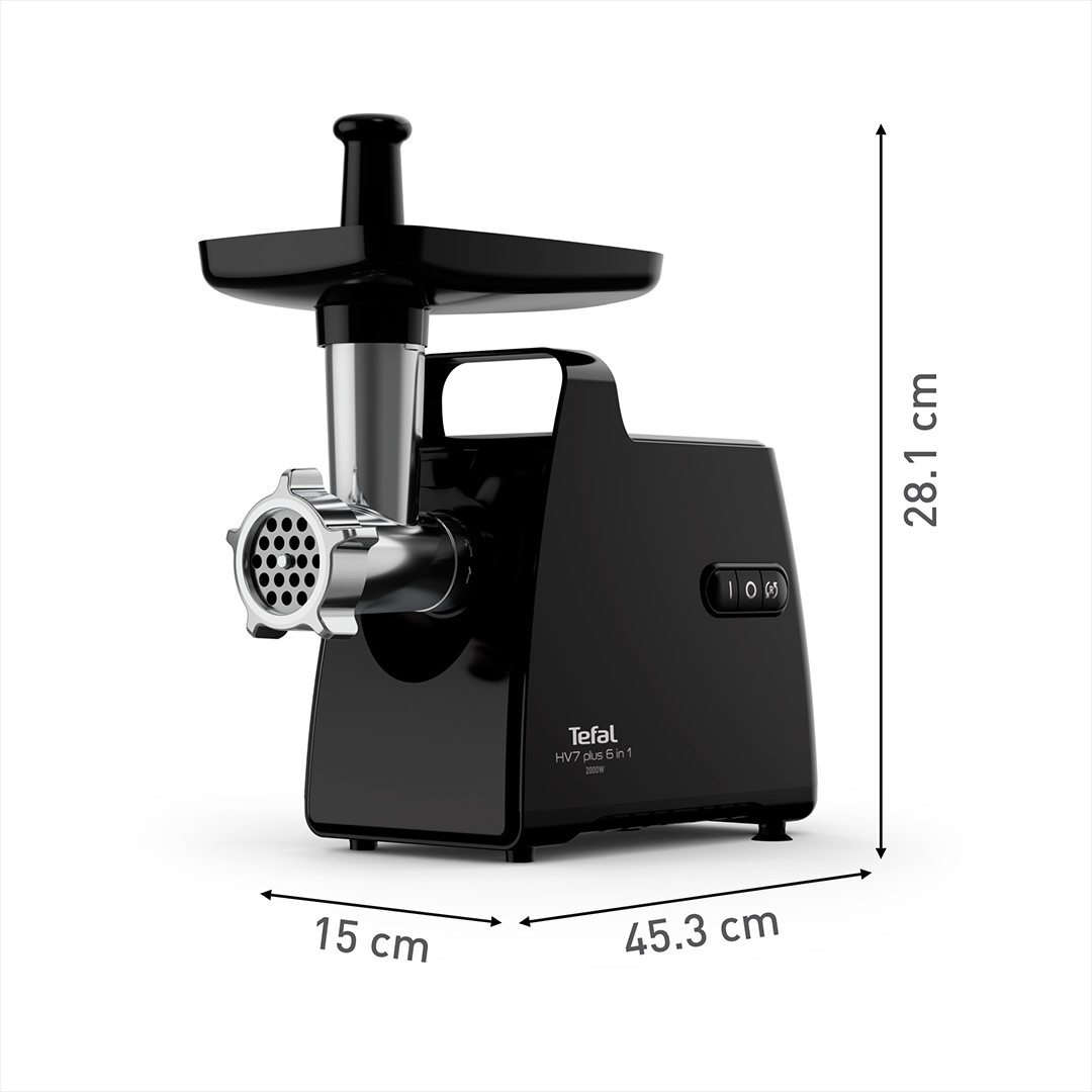 Tefal HV7 Plus 6-in-1, juoda - Mėsmalė
