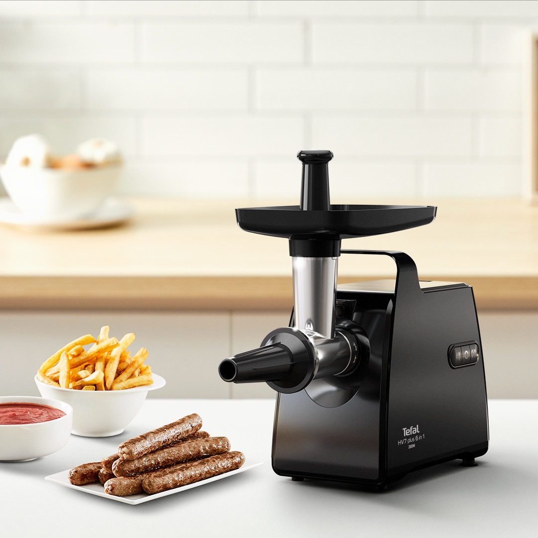 Tefal HV7 Plus 6-in-1, juoda - Mėsmalė
