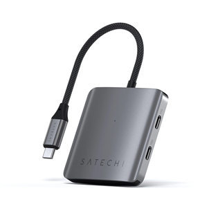 Satechi 4-Port USB-C Hub, Power Delivery, pilkas - USB šakotuvas ST-H4CPDM