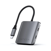 Satechi 4-Port USB-C Hub, Power Delivery, pilkas - USB šakotuvas