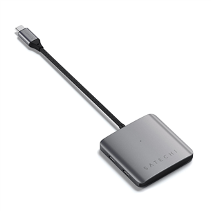 Satechi 4-Port USB-C Hub, Power Delivery, pilkas - USB šakotuvas