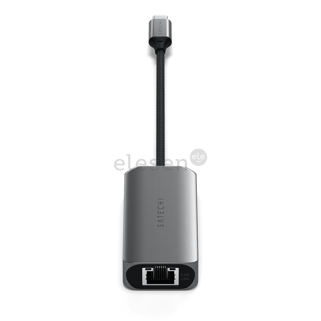 Satechi 4-in-1 USB-C Hub, LAN, pilkas - USB šakotuvas