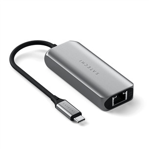 Satechi 4-in-1 USB-C Hub, LAN, pilkas - USB šakotuvas