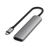 Satechi 6-in-1 USB-C Slim Multiport Adapter, pilkas - USB šakotuvas