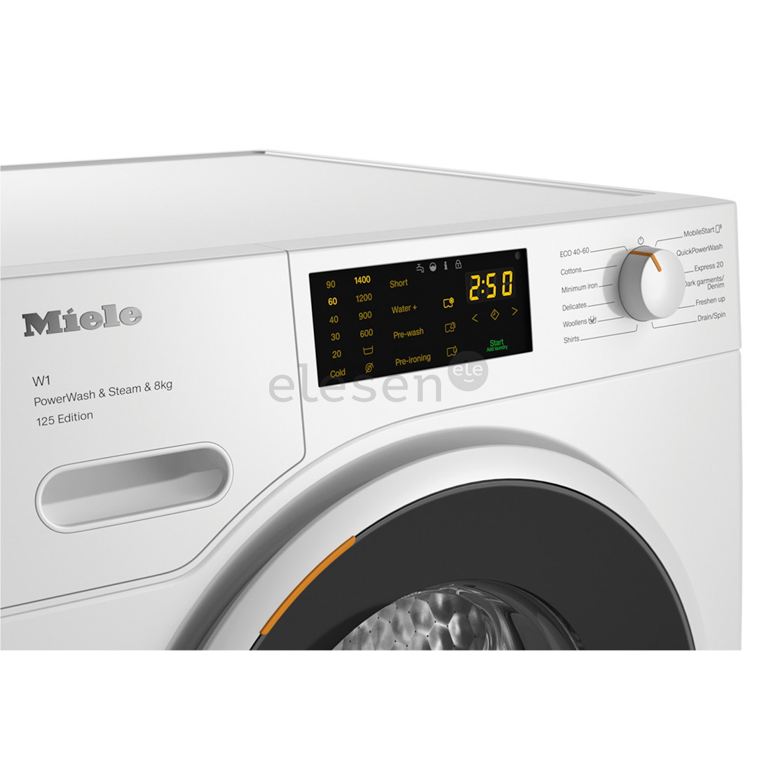 Miele 125 Edition, 8 kg, gylis 60 cm, 1400 aps./min. - Skalbimo mašina