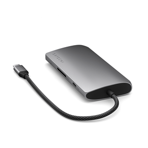 Satechi USB-C Multiport Adapter 8K With Ethernet V3, pilkas - USB šakotuvas