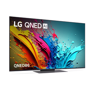 Televizorius LG QNED86, 55'', 4K UHD, QNED, juodas Prekė - 55QNED86T3A.AEU