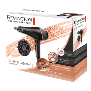 Remington Copper Radiance, 2200W, juodas - Plaukų džiovintuvas