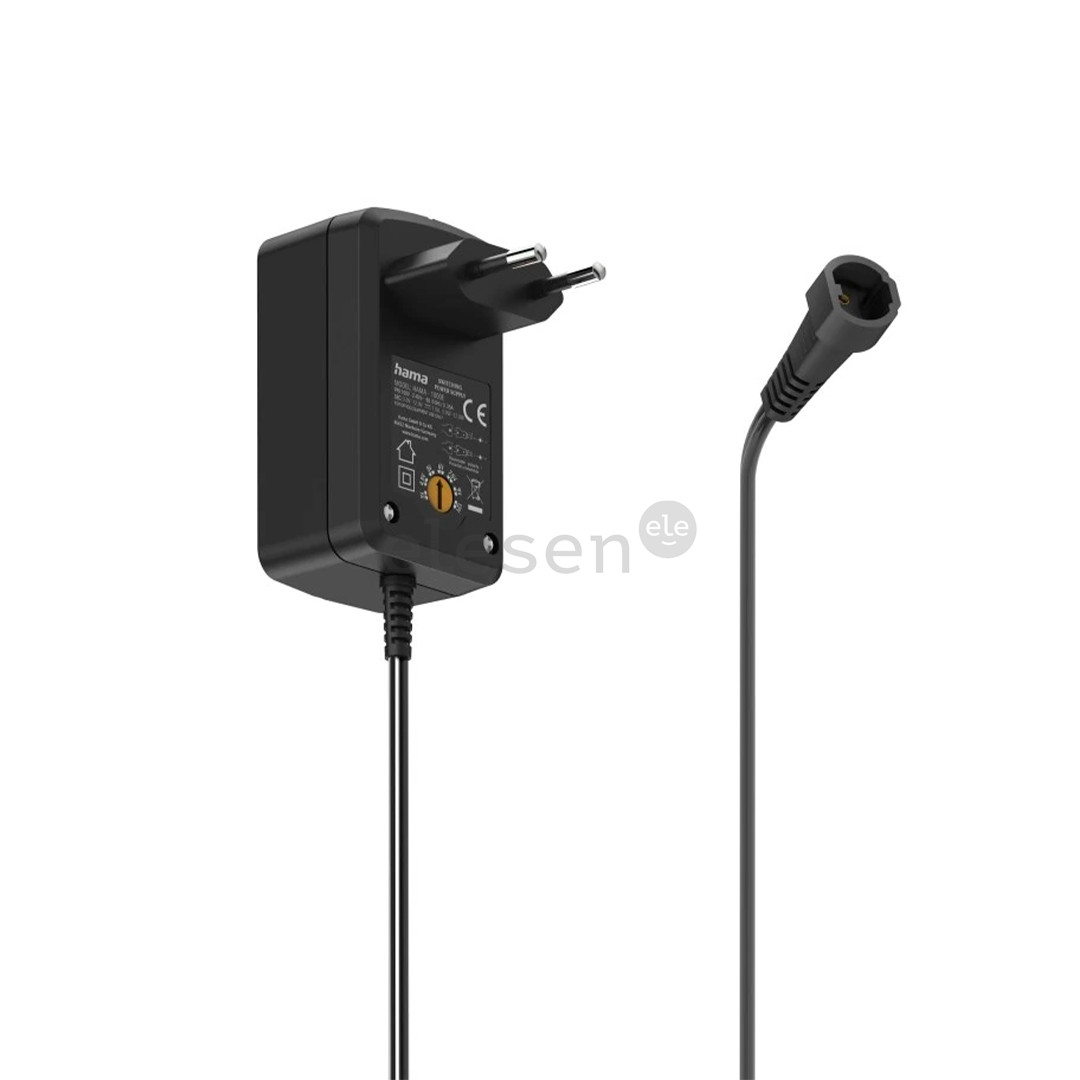Hama Universal Switchable Power Supply Unit, 1 A, 12 W, black - Power adapter