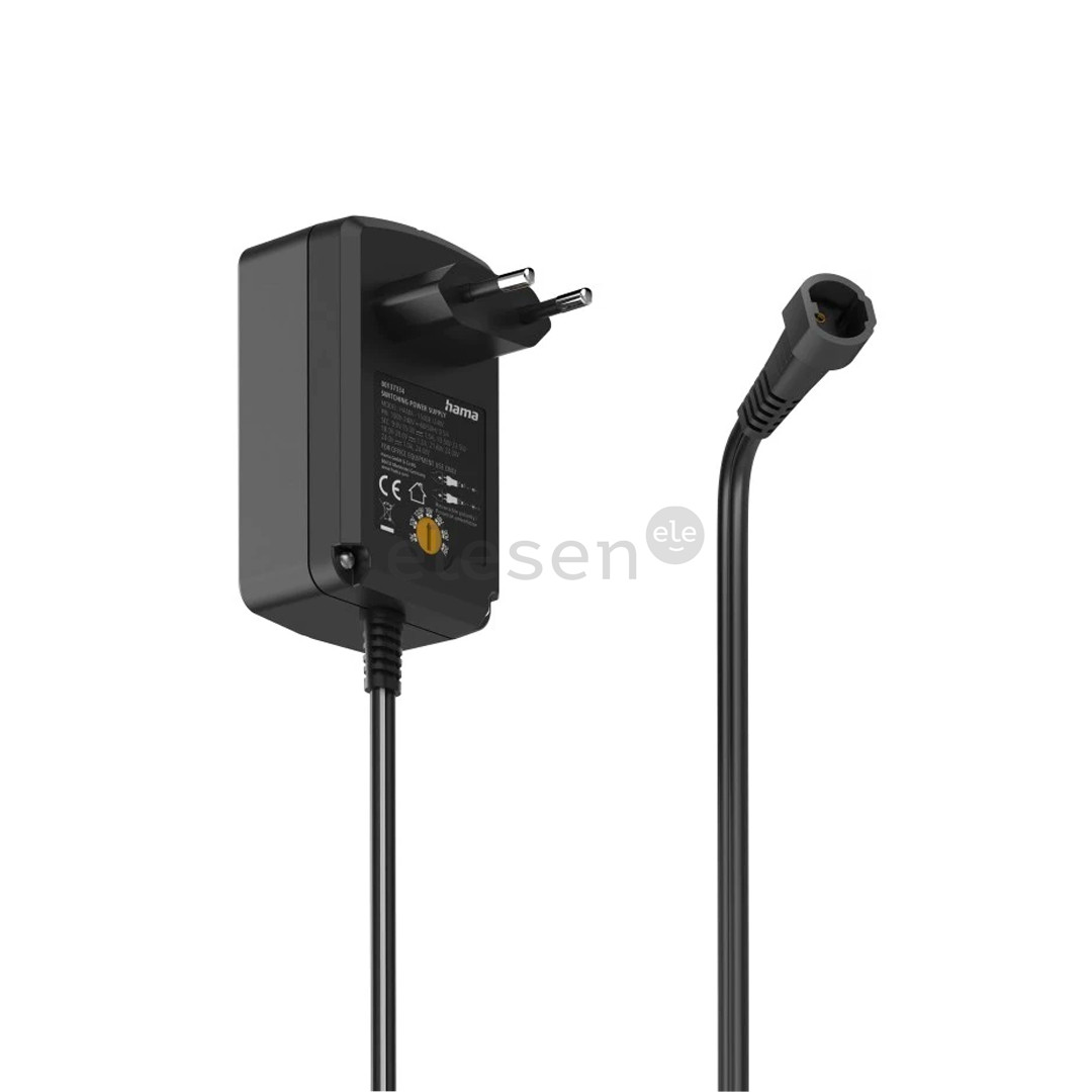 Hama Universal Switchable Power Supply Unit, 1.5 A, 24 W, juodas - Maitinimo adapteris