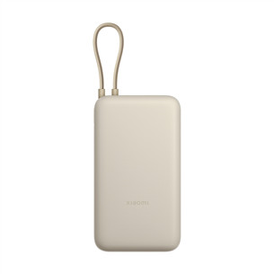 Xiaomi 33W Power Bank, 20000 mAh, integruotas laidas, smėlio spalvos - Išorinė baterija BHR8851GL