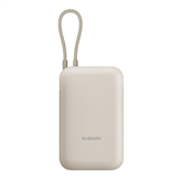 Xiaomi Power Bank, integruotas laidas, 10000 mAh, smėlio - Išorinė baterija