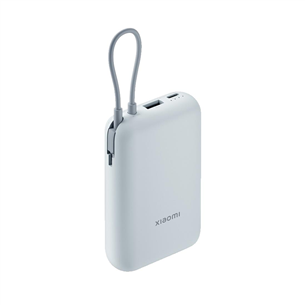 Xiaomi Power Bank, integruotas laidas, 10000 mAh, mėlyna - Išorinė baterija