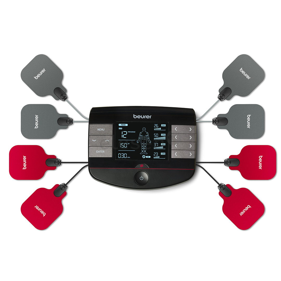 Beurer 4-in-1, šildymo funkcija, juodas – Elektroninis raumenų stimuliatorius TENS/EMS