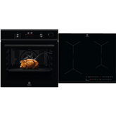 Electrolux SteamCrisp 700, 72 L, juoda - Įmontuojama orkaitė + indukcinė kaitlentė