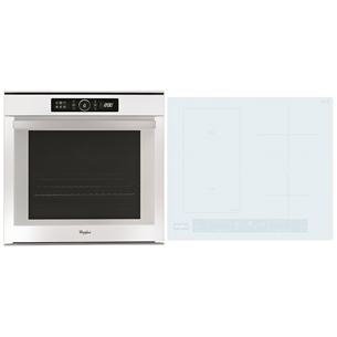 Whirlpool, 73 L, balta - Orkaitė + indukcinė kaitlentė AKZM8480WH+WLB4560NE