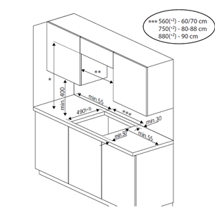 Beko, 72 L, juoda - Orkaitė + indukcinė kaitlentė
