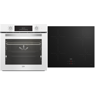 Įmontuojama orkaitė + indukcinė kaitlentė Beko, Beyond, 72 L, juoda BBIM14300WMS+HII6440