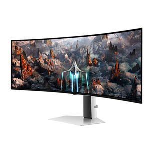 Samsung Odyssey OLED G9 G93SC, 49'', Dual QHD, OLED, 240 Гц, изогнутый, серебристый - Монитор Товар - LS49CG934SUXEN