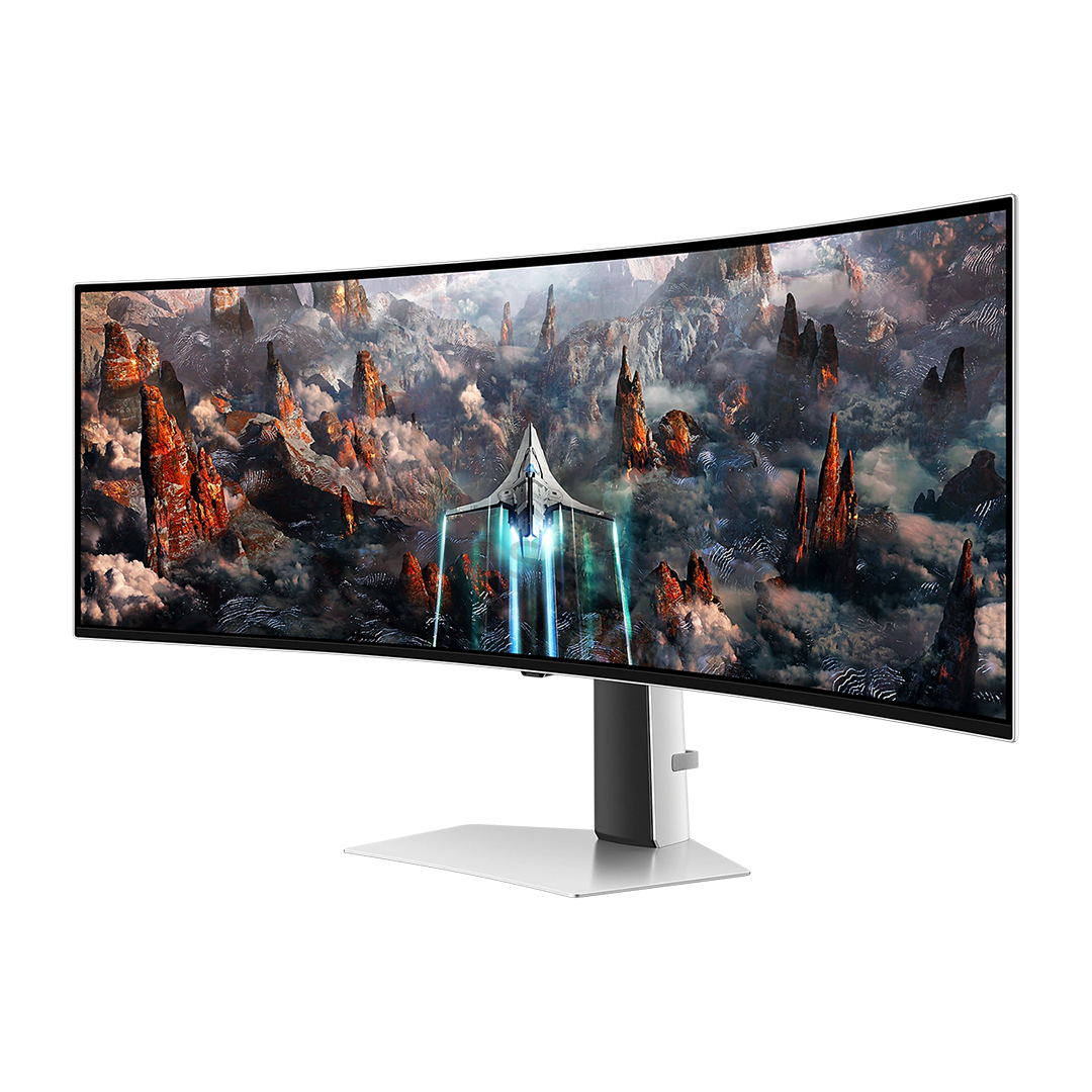 Samsung Odyssey OLED G9 G93SC, 49'', Dual QHD, OLED, 240 Гц, изогнутый, серебристый - Монитор Товар - LS49CG934SUXEN