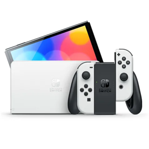 Nintendo Switch OLED + Super Mario Bros. Wonder + NSO 12M, baltas - Žaidimų konsolės rinkinys