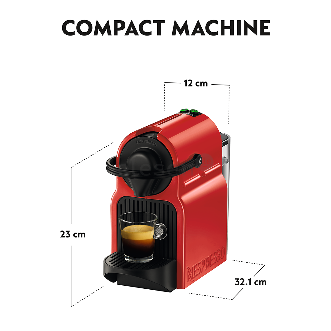 Krups Nespresso Inissia, red - Capsule coffee machine
