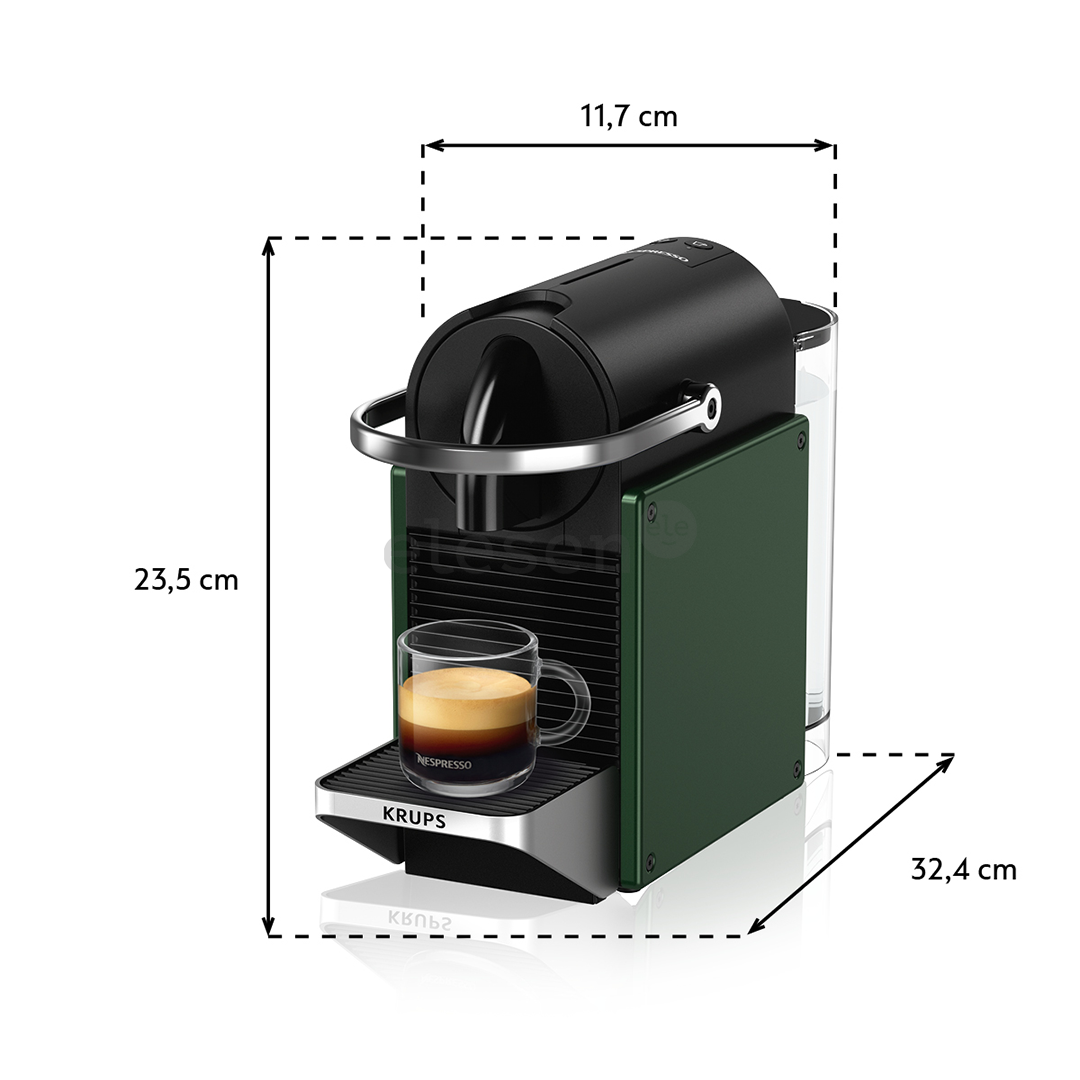 Krups Nespresso Pixie Redesign, tamsiai žalias - Kapsulinis kavos aparatas