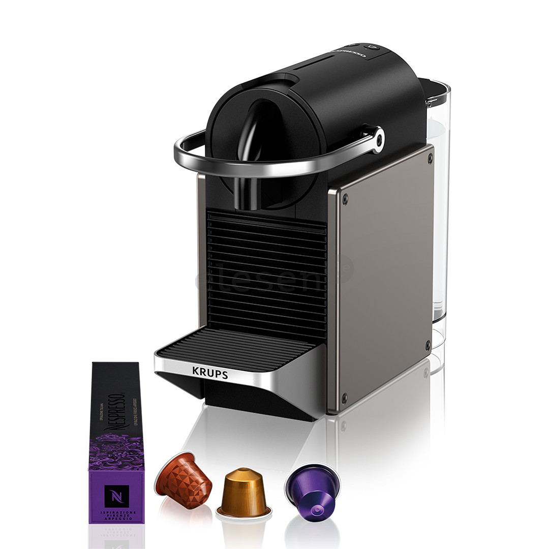 Krups Nespresso Pixie Redesign, titan - Capsule coffee machine