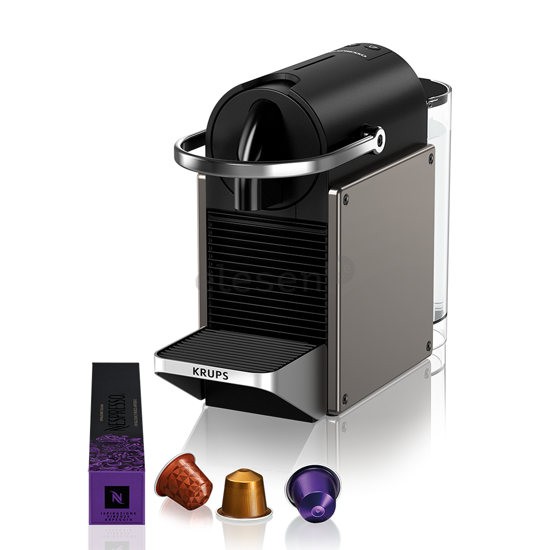 Krups Nespresso Pixie Redesign, титановый - Капсульная кофеварка