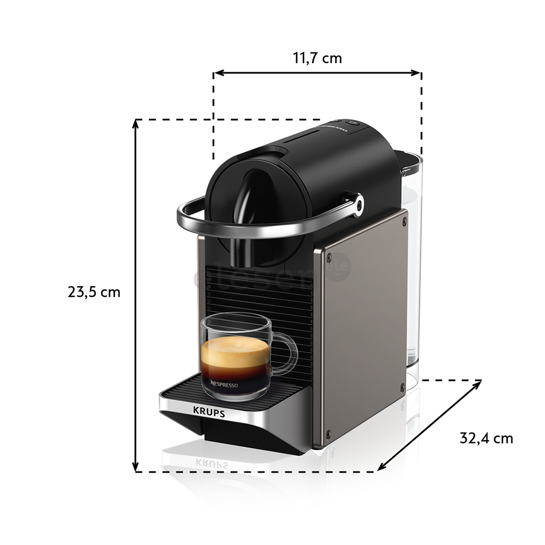 Krups Nespresso Pixie Redesign, титановый - Капсульная кофеварка