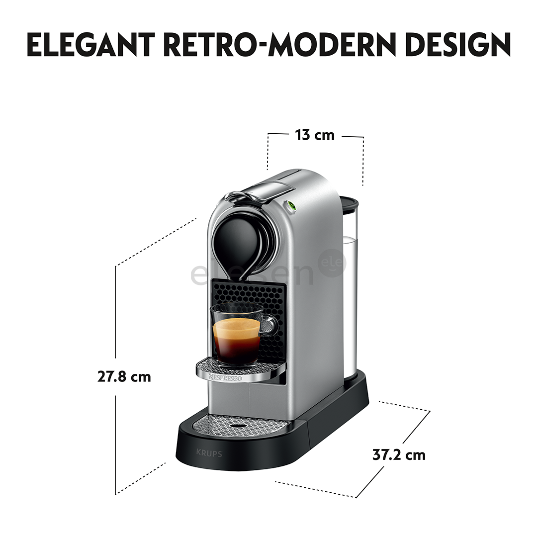 Krups Nespresso Citiz, серебристый - Капсульная кофеварка