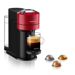 Krups Nespresso Vertuo Next, raudonas - Kapsulinis kavos aparatas