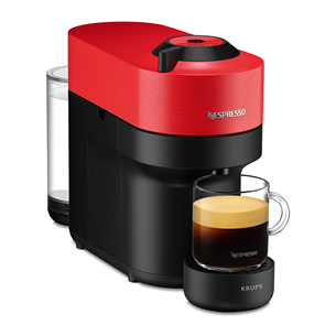 Krups Nespresso Vertuo Pop, raudonas  - Kapsulinis kavos aparatas XN920510