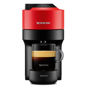 Krups Nespresso Vertuo Pop, raudonas  - Kapsulinis kavos aparatas