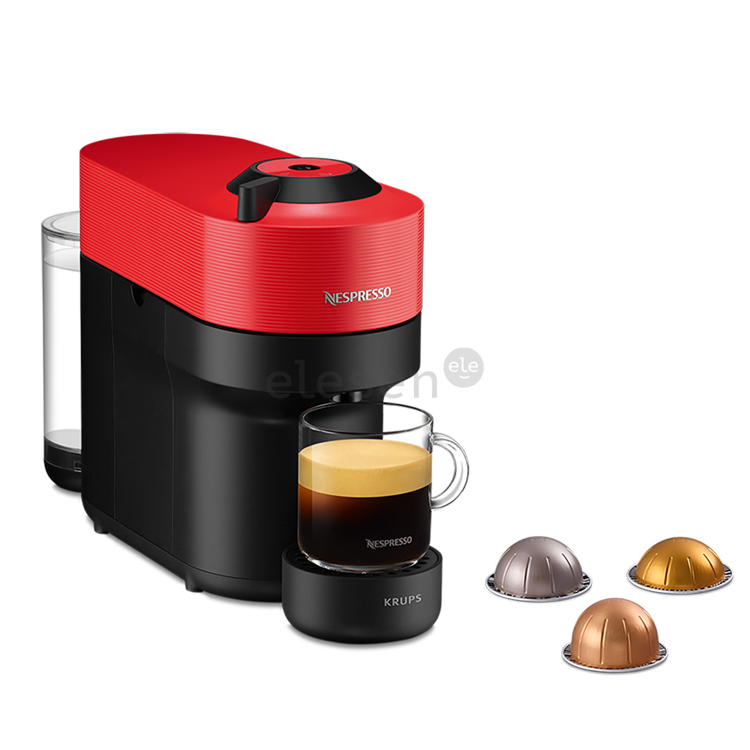 Krups Nespresso Vertuo Pop, raudonas  - Kapsulinis kavos aparatas