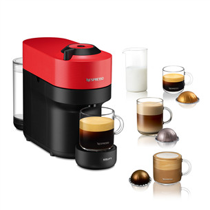 Krups Nespresso Vertuo Pop, raudonas  - Kapsulinis kavos aparatas