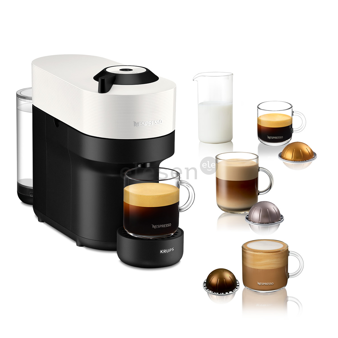Krups Nespresso Vertuo Pop, baltas - Kapsulinis kavos aparatas