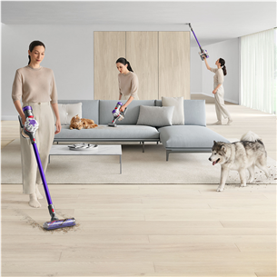 Dyson V8 Origin, nikelio/violetinės spalvos - Belaidis dulkių siurblys