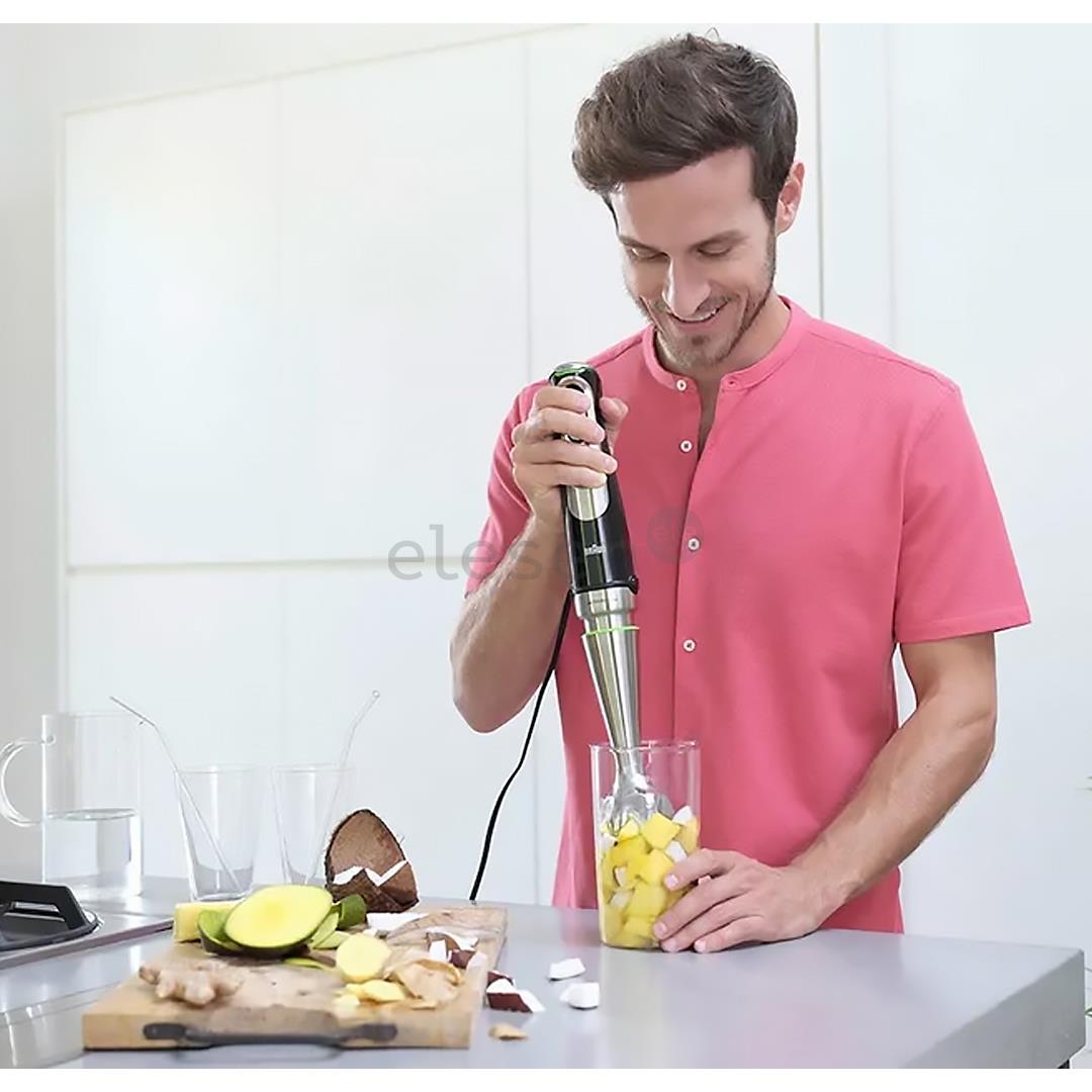 Braun MultiQuick 9 MQ 9187XLI 0,6 L 1200 W juodas/nerūdijantis plienas - Rankinis trintuvas